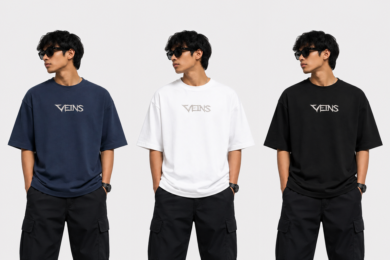 VEINS INDIA Heritage Oversized Graphic Tee – Tricolor Monument Edition